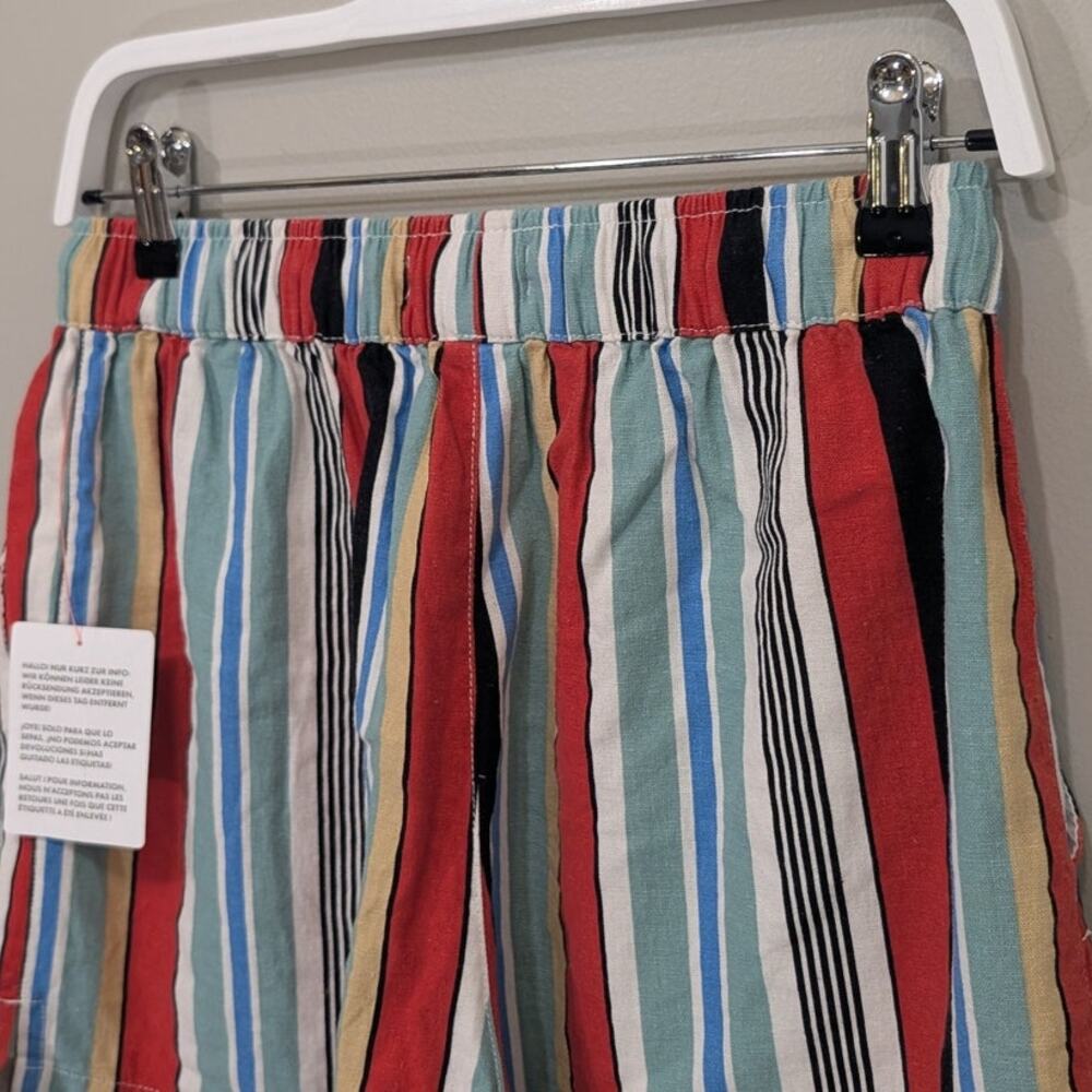 Topshop Shorts Bold Stripe City Park Coastal Beach Casual Sporty Chic - Size 6 - Picture 4 of 5